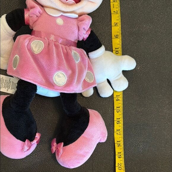 Disney Minnie Mouse Pink and Black Stuffed Animal - Picture 6 of 7